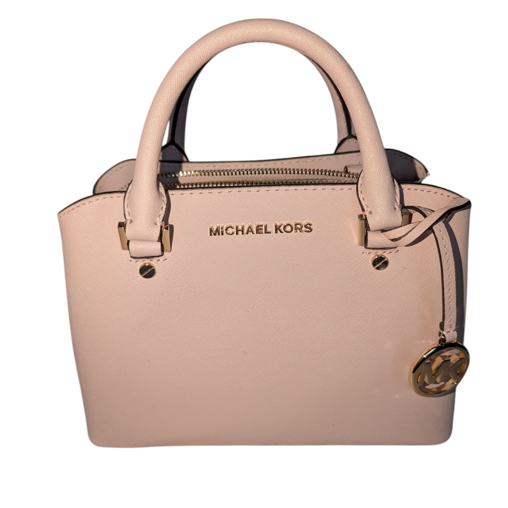 Michael Kors Pink Savananah BLOSSOM LEATHER Satchel Bag, NWT